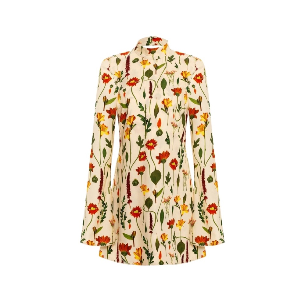 New / Agua Bendita Primavera Sur Primavera Silk Mini Dress / XS